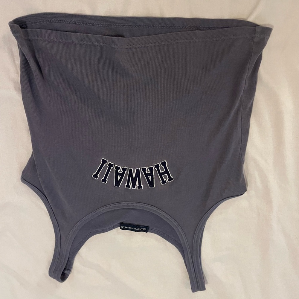 Brandy Melville Gray Hawaii Tank Top
